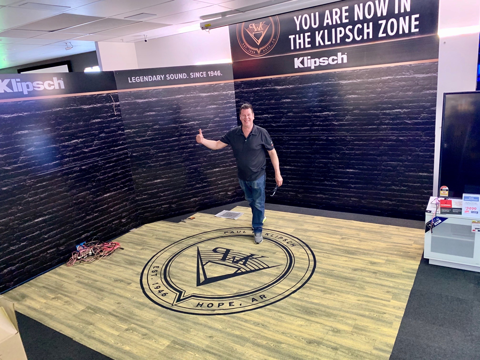 Klipsch photographic branded floor tile